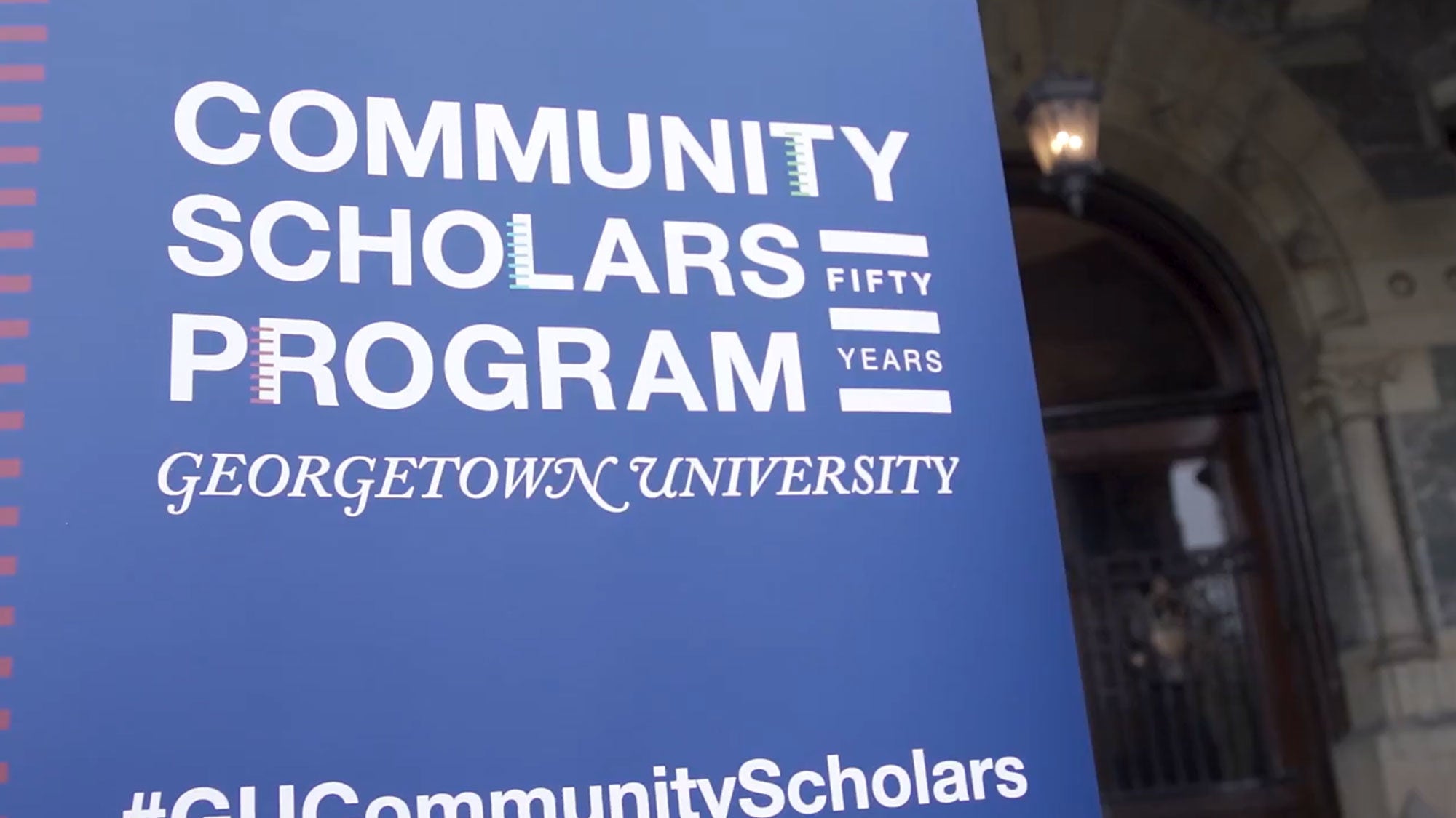 Community Scholars Program signage